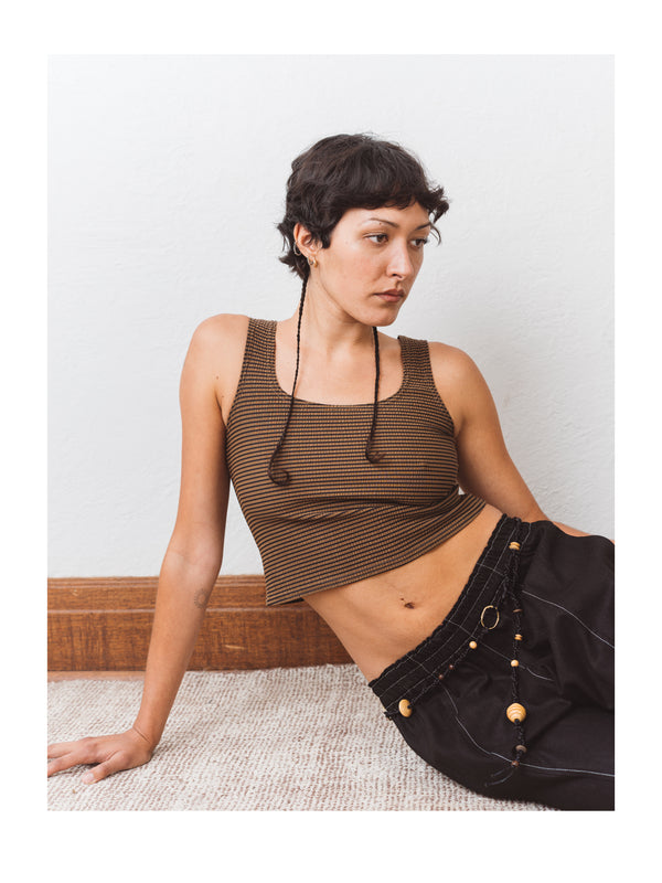 Hilma Tank Top in Umber Stripe