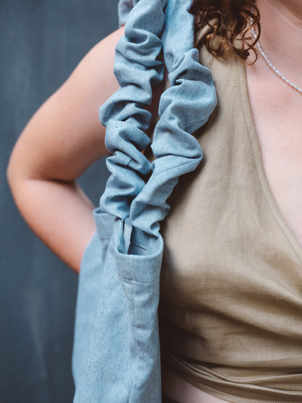 Remnant Tote in Recycled Denim